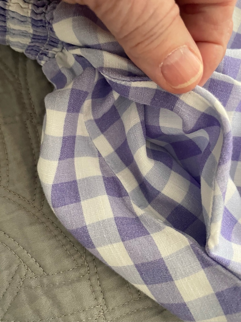 Maaji Girl’s Lavender Gingham Smocked Sundress Size 10 - Picture 7 of 7